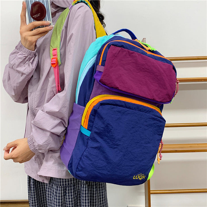 Multi-Compartment Colorful Backpack Kalsten