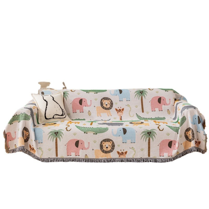 Animal-Themed Decorative Throw Blanket