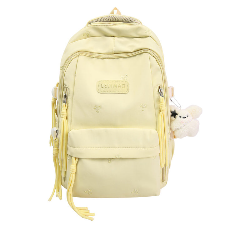 Casual Embroidered School Backpack Kalsten