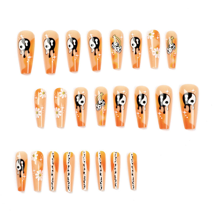 Artful acrylic nails with stylish patterns Kalsten