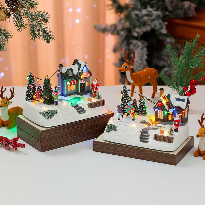 LED Illuminated Christmas Village Scene Decoration Kalsten