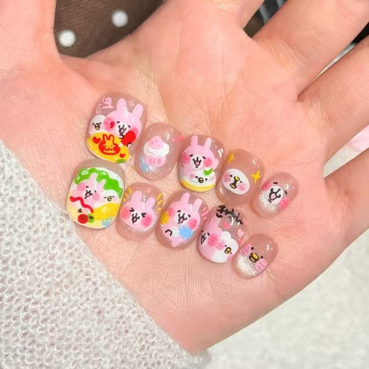 Cute Character Press-On Nail Art Set Kalsten