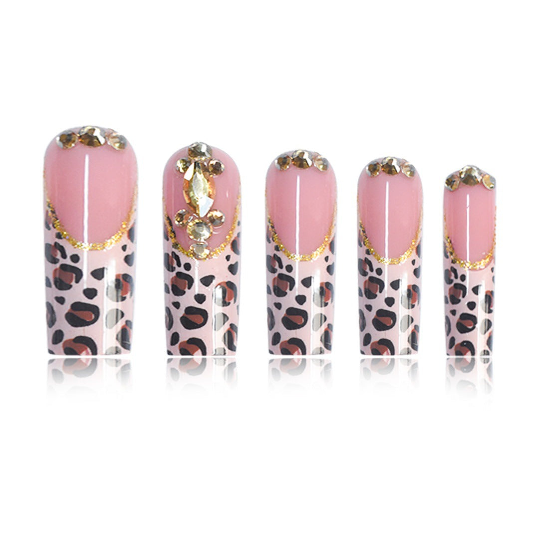 Artistic Leopard Print Press-On Nail Design Kalsten