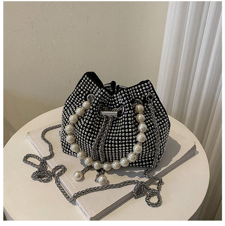 Elegant Beaded Drawstring Handbag