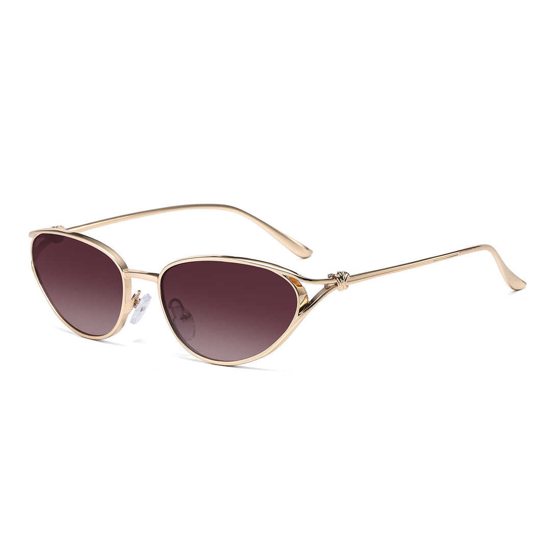Cat-Eye Sunglasses with Elegant Metallic Accents Kalsten