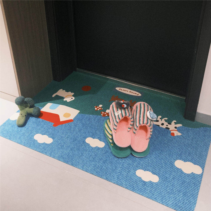 Playful Cartoon Character Area Mat Kalsten