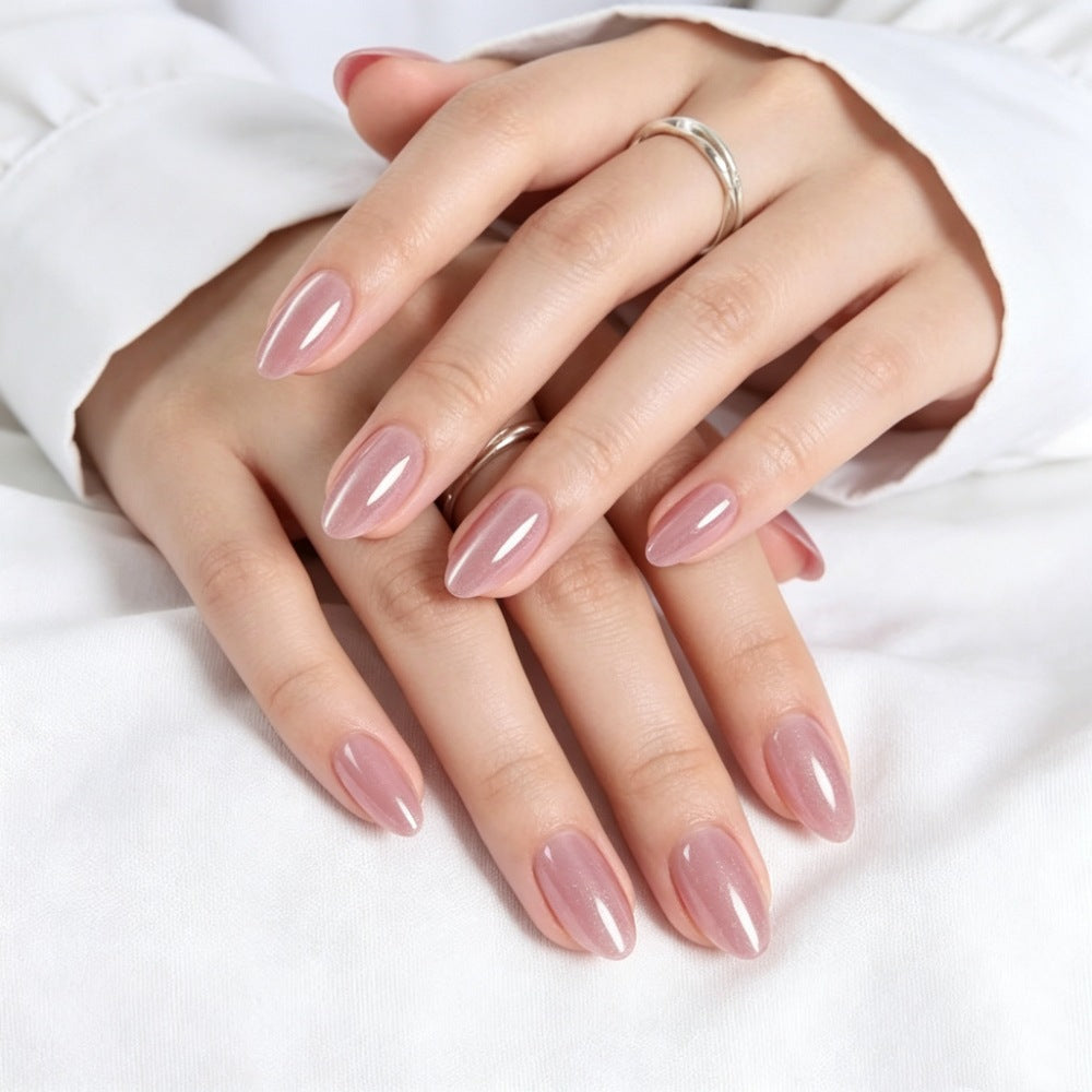 Glossy Almond-Shaped Press-On Nails Kalsten