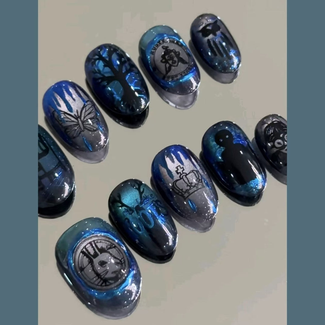Stylish Artistic Press-On Nail Set Kalsten
