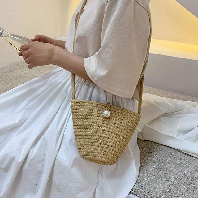 Handmade Macrame Bag with Bead Accent Kalsten