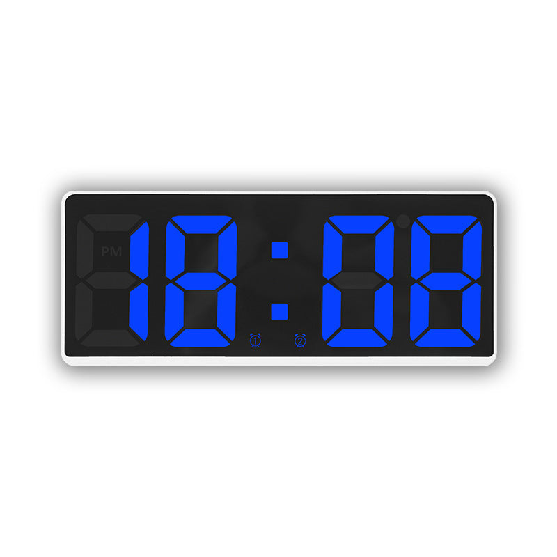 Digital LED alarm clock with large, light blue display and snooze function Kalsten