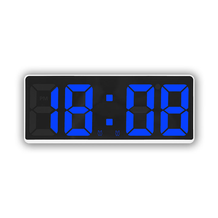 Digital LED alarm clock with large, light blue display and snooze function Kalsten