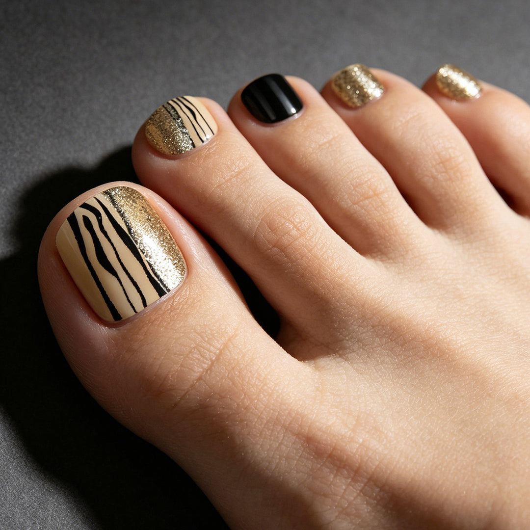 Stylish Decorative Press-On Toenails Kalsten