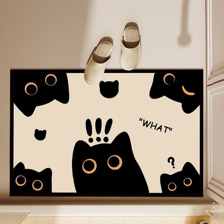 Playful Cat-Themed Entrance Mat