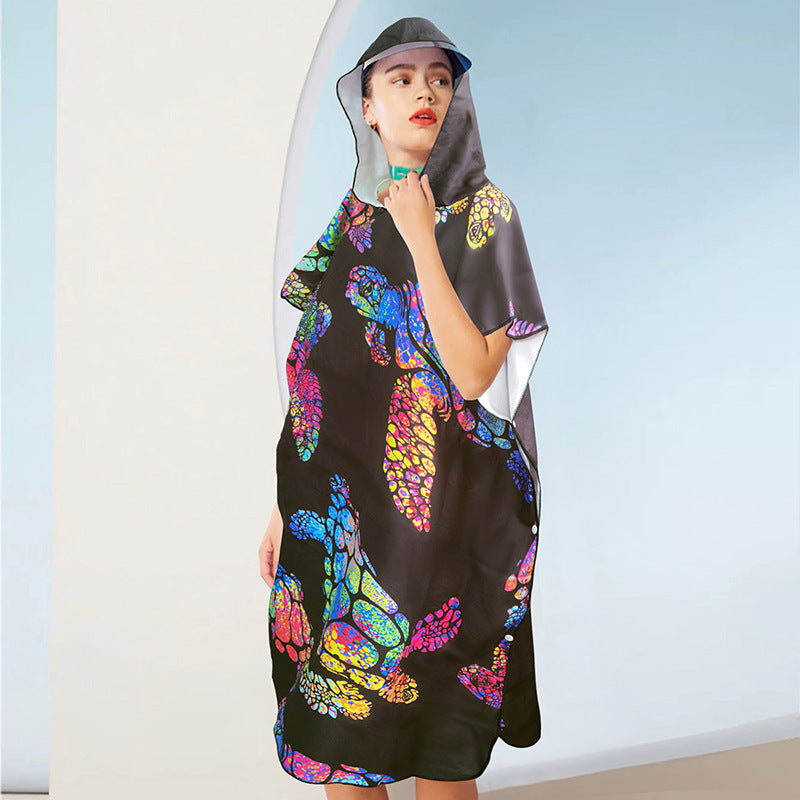 Beach dress with tropical print Kalsten