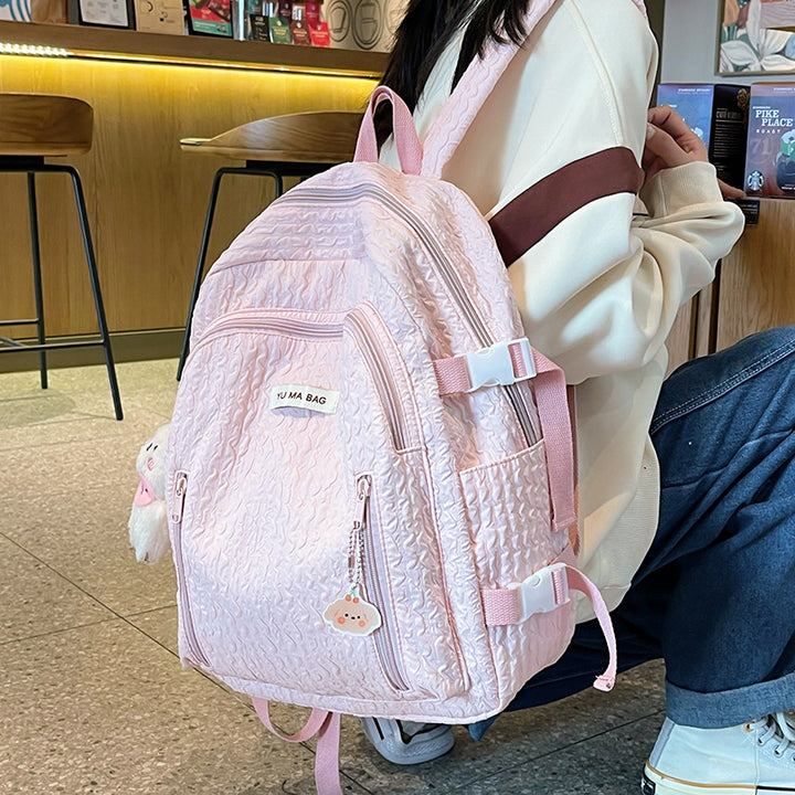 Textured Multi-Compartment Backpack Kalsten