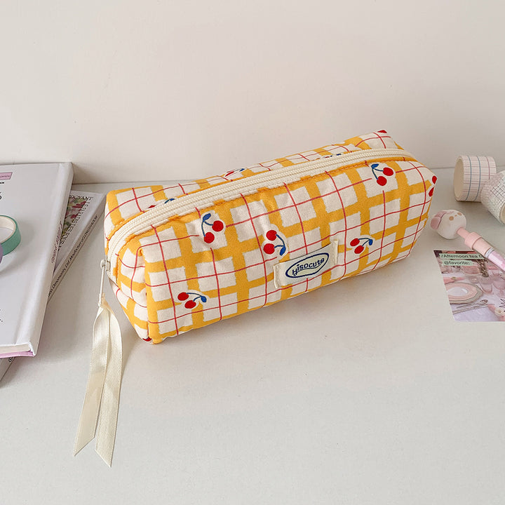 Fashionable Plaid Pencil Case Kalsten