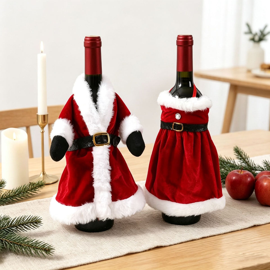 Christmas bottle wrapping