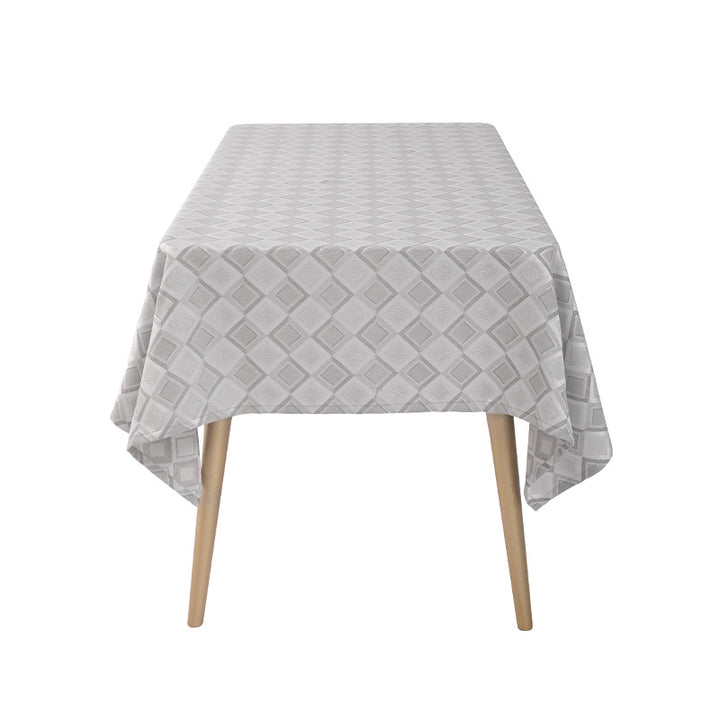 Woven jacquard tablecloth with diamond relief and easy-care cotton blend Kalsten