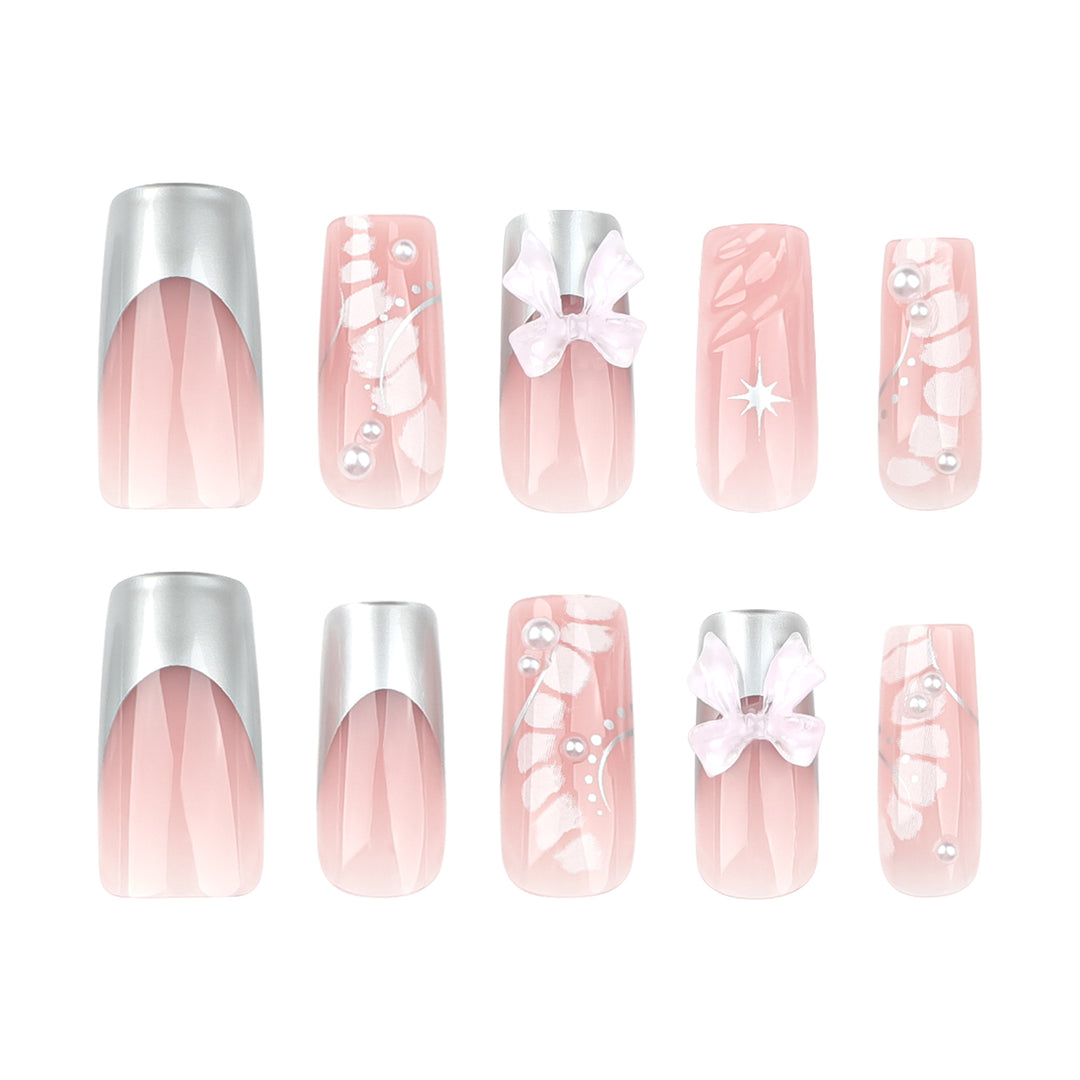 Glamorous artificial nails with elegant decorations Kalsten