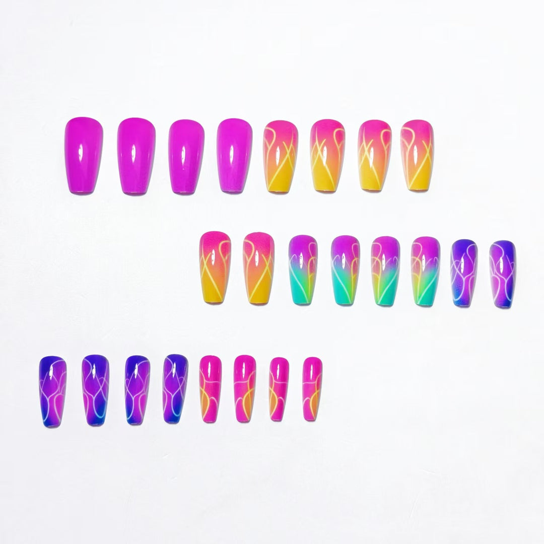 Colorful Gradient Nail Art Kalsten