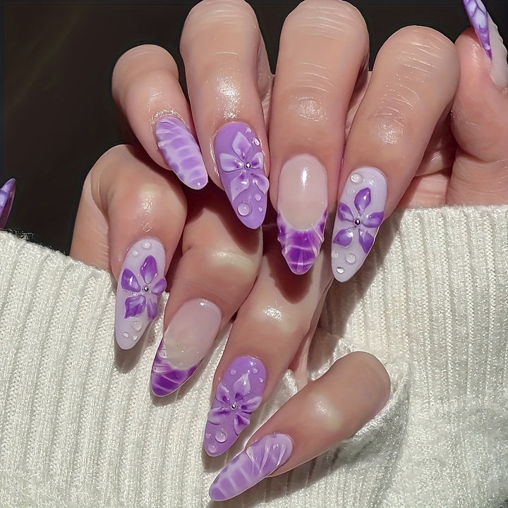 Premium Floral Press-On Nails Kalsten