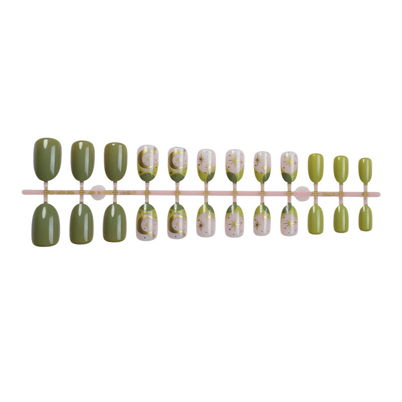 Decorative Press-On Nail Art Set with Botanical Inspirations kalsten