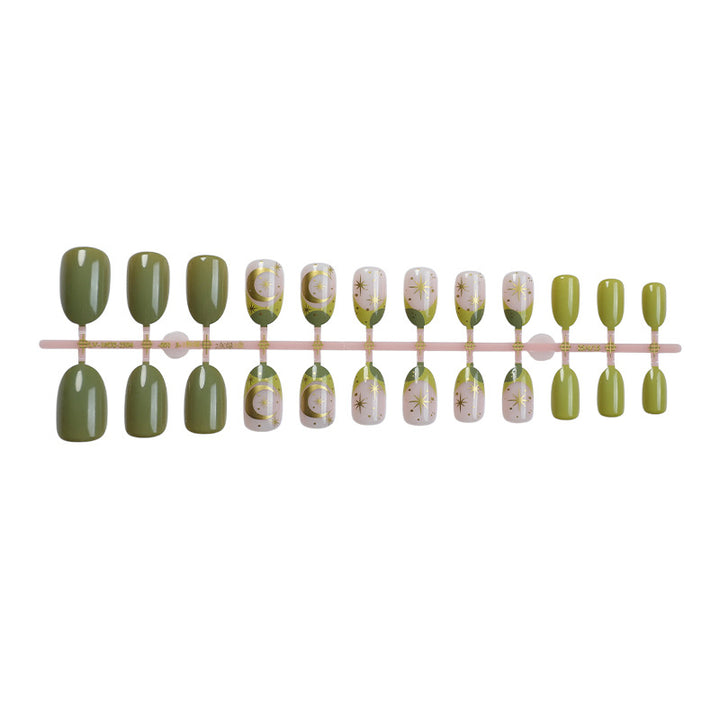 Decorative Press-On Nail Art Set with Botanical Inspirations kalsten