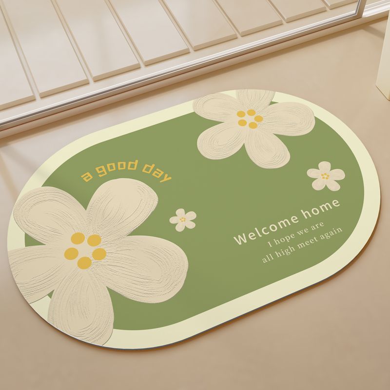 Charming Floral Welcome Mat Kalsten