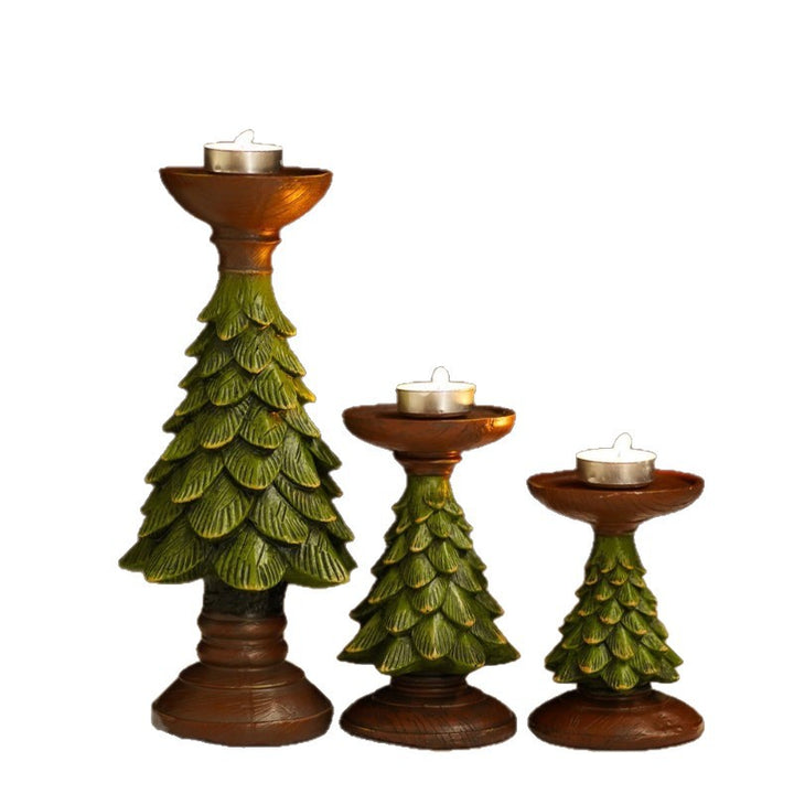 Decorative candle holder with Christmas tree design Kalsten