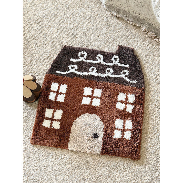Whimsical House-Shaped Rug Kalsten