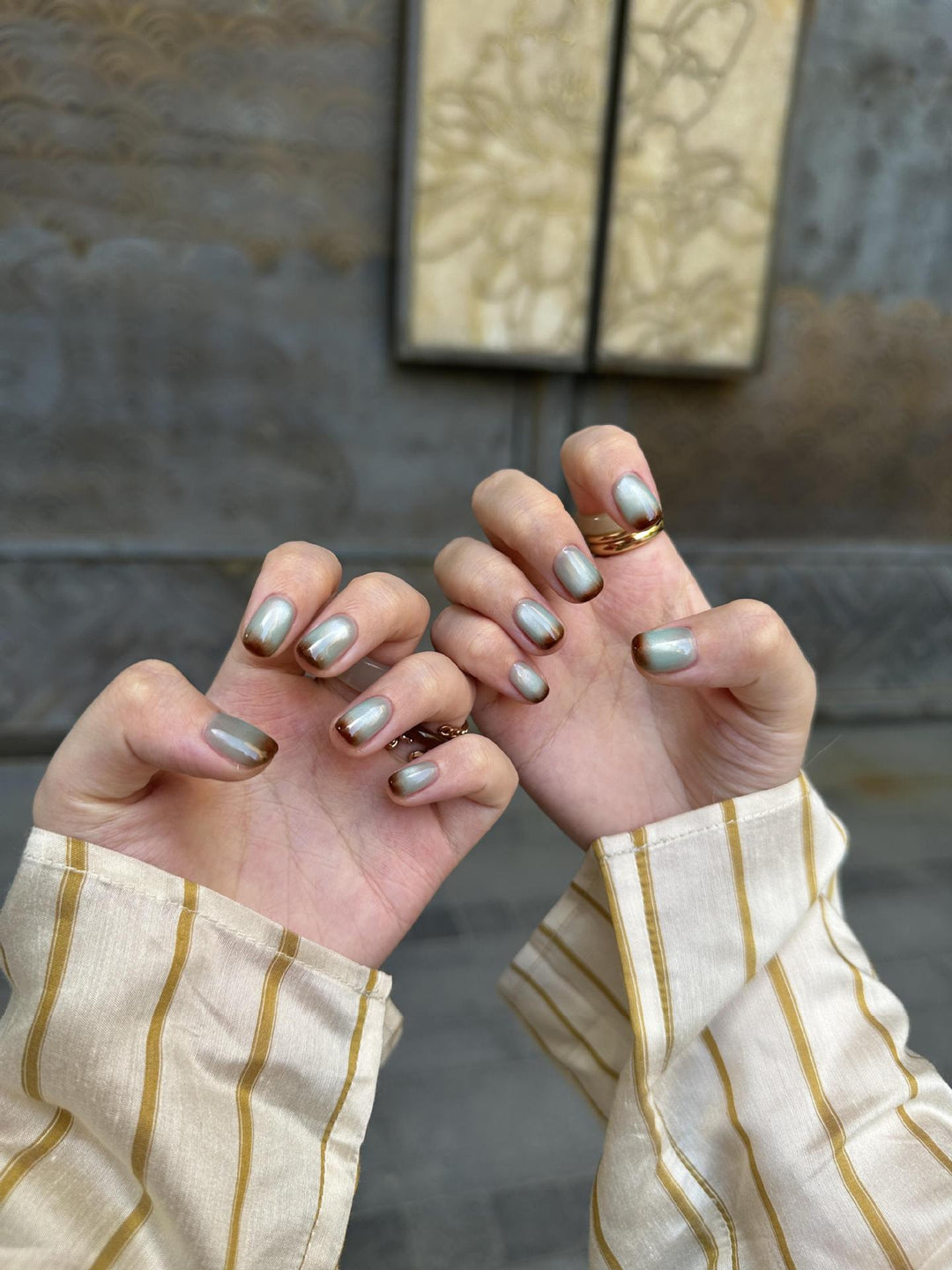 Glamorous Artificial Nails in Elegant French-Style Kalsten