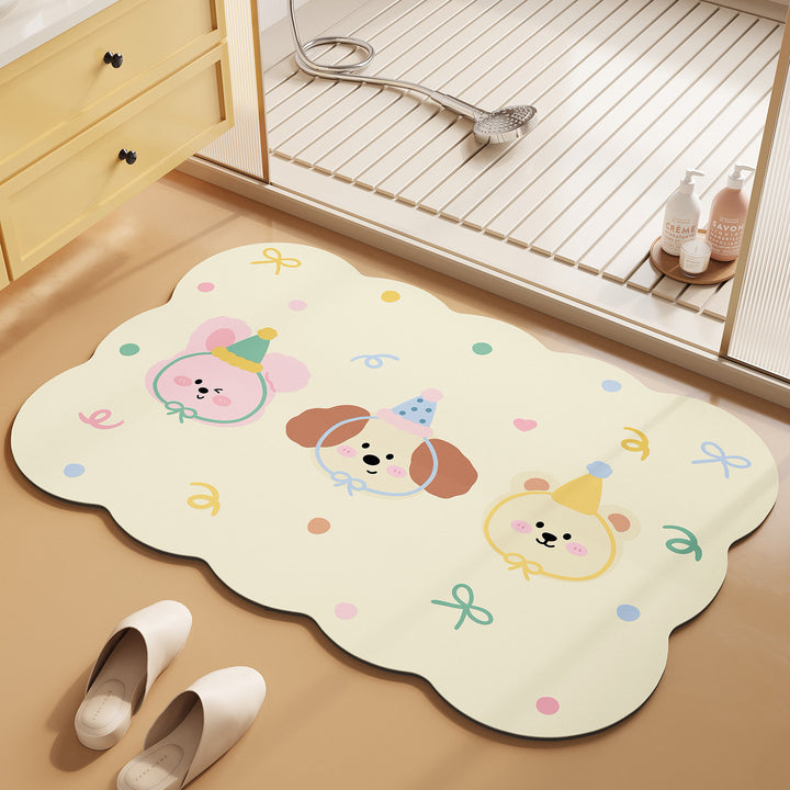 Cute Animal-Themed Plush Bath Mat