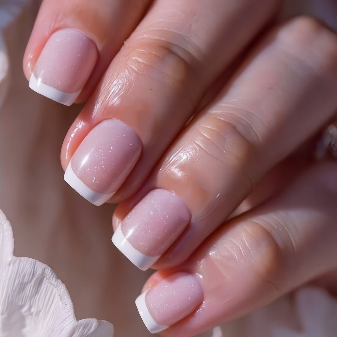 Artificial Nails in Elegant French Tip Style Kalsten