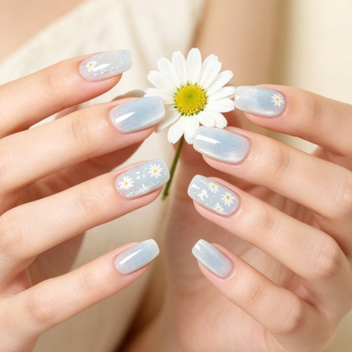 Artistic Floral Print Press-On Nail Set Kalsten