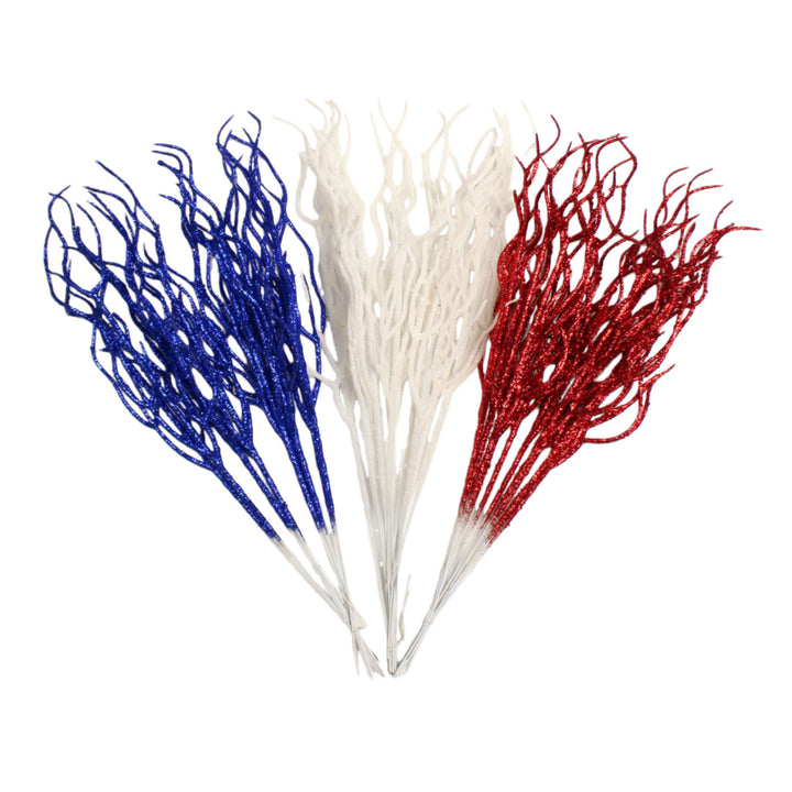 Unisex decorative deco branch with star and berry appliqués, flexible branch structure Kalsten