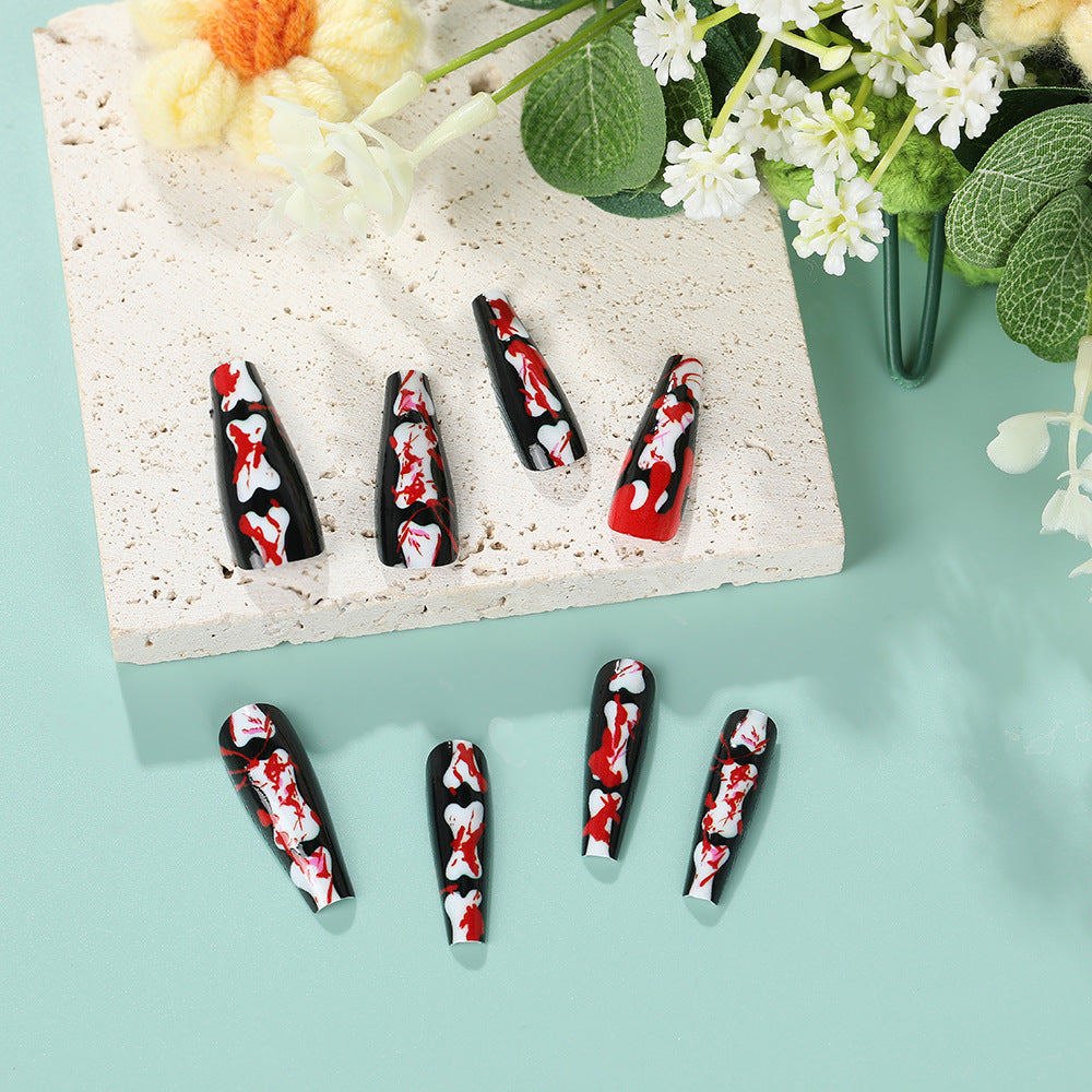 Creative art nails with exciting splatter pattern Kalsten