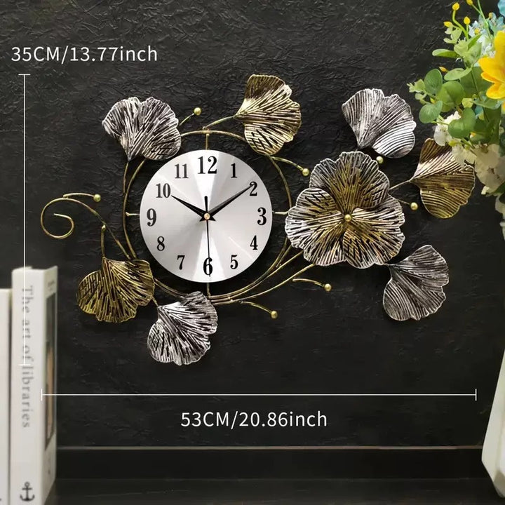 Artistic Floral Wall Clock Sculpture Kalsten