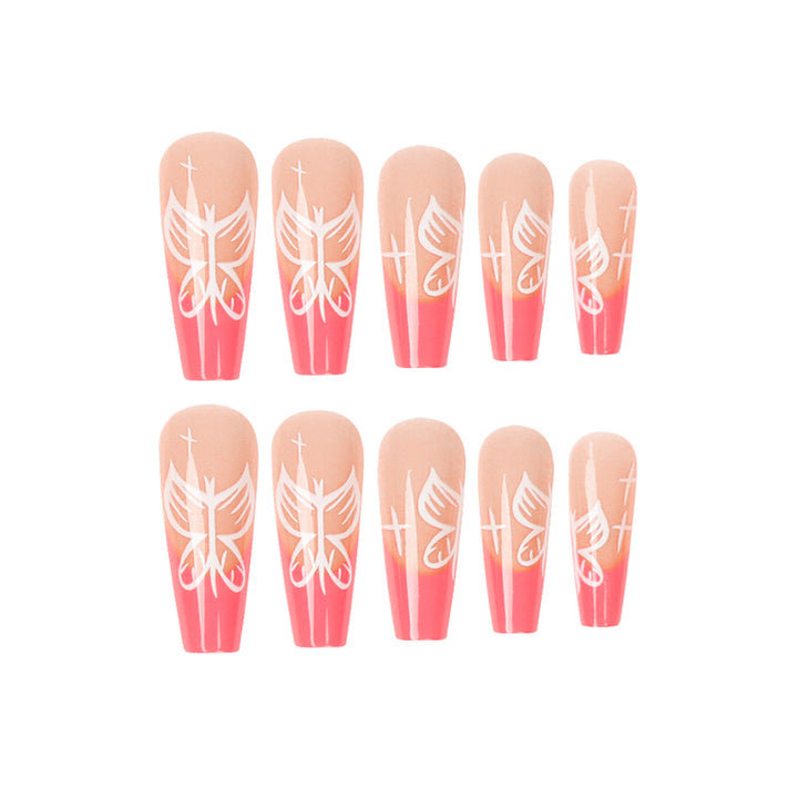Artful stiletto nails with colorful butterfly design Kalsten