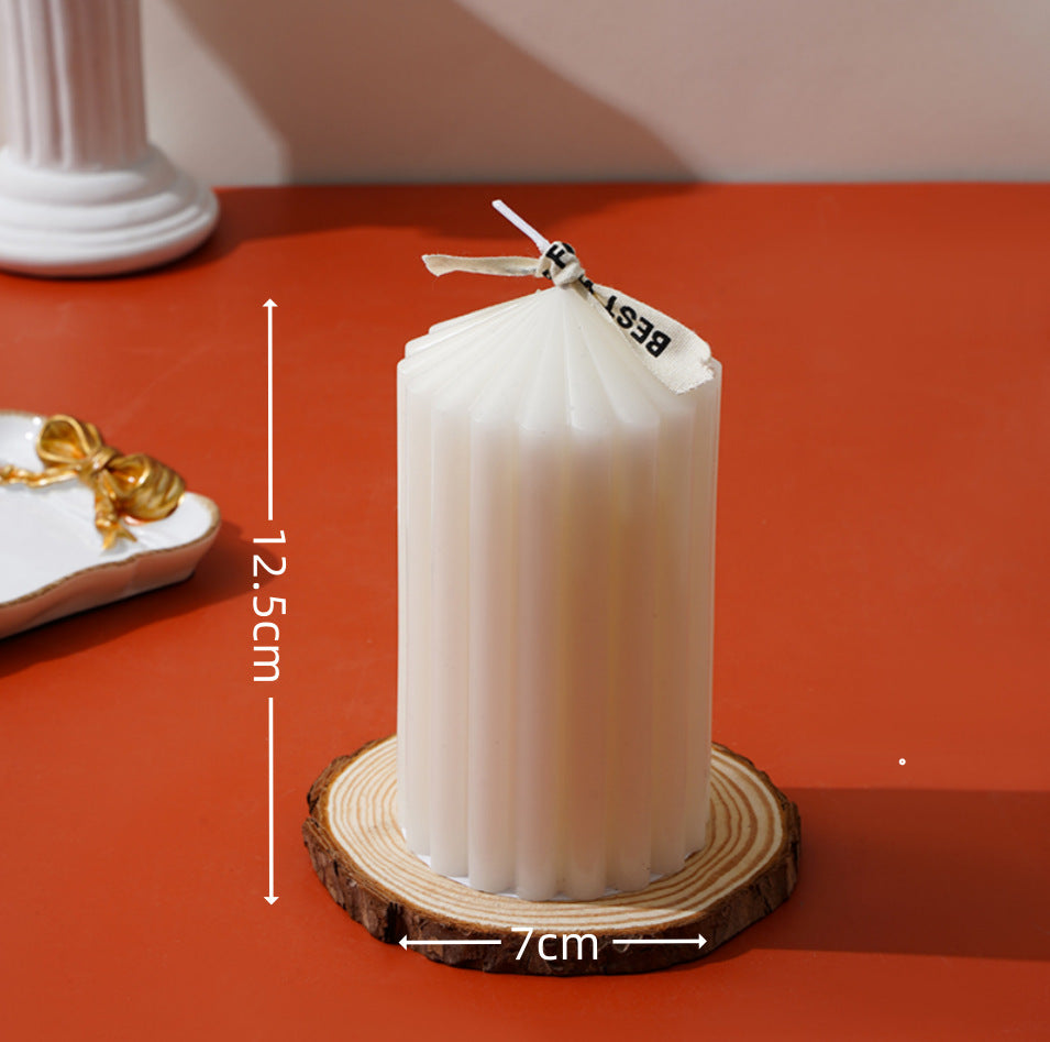 Handcrafted Bubble-Grid Cube Tabletop Decorative Candle