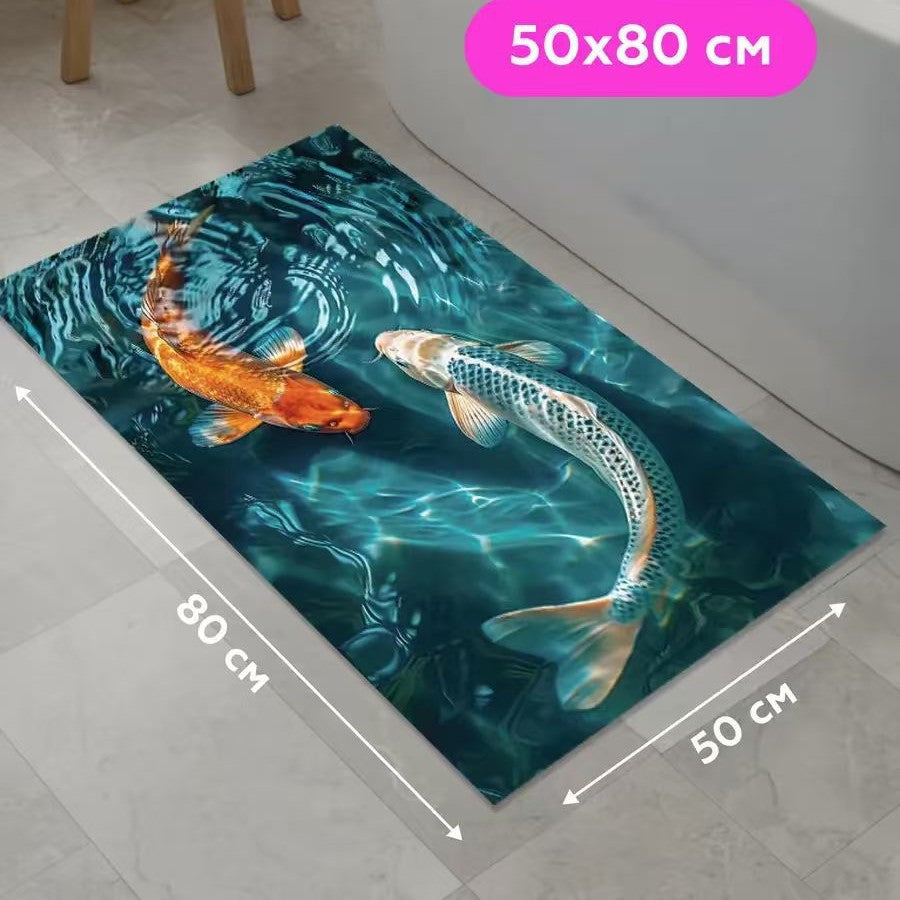 Decorative Mosaic Bath Mat Kalsten