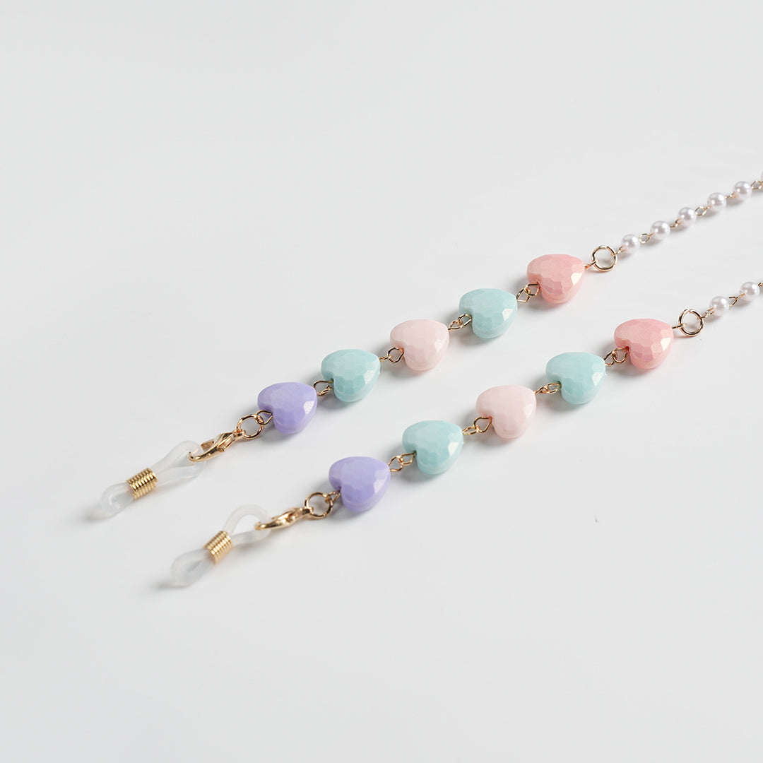 Heart-Shaped Beaded Eyewear Chain kalsten