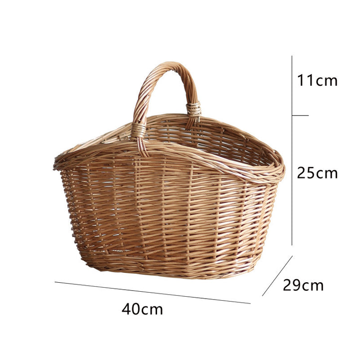 Storage basket made of natural rattan Kalsten