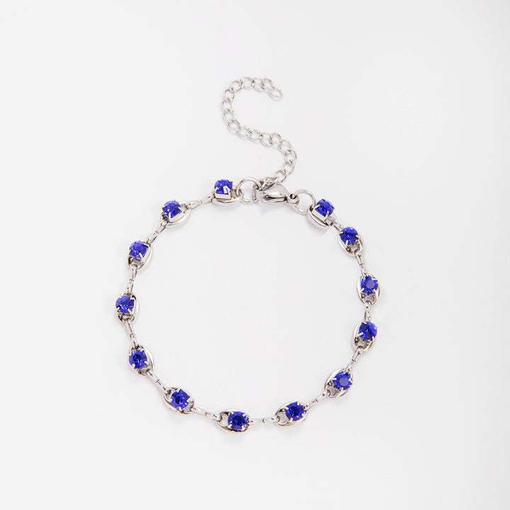 Elegant Gemstone Accent Link Bracelet Kalsten