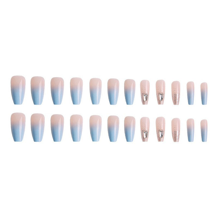 Nail set with elegant ombre and glitter accents Kalsten