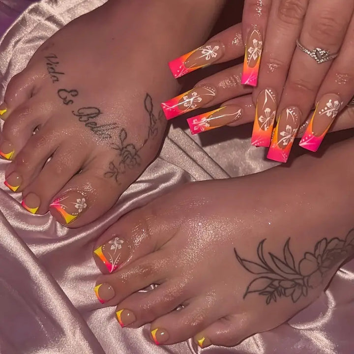 Vibrant Gradient Press-On Nail Art Set Kalsten