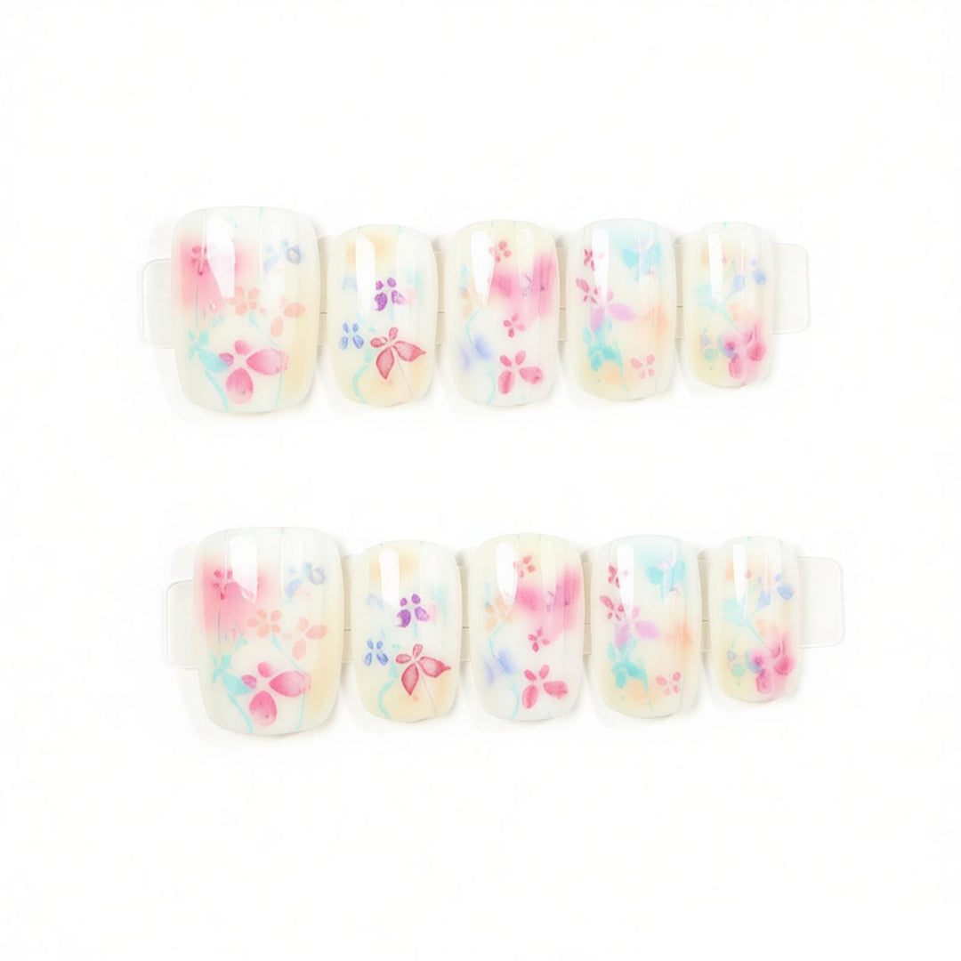 Floral Themed Press-On Nail Art Kalsten