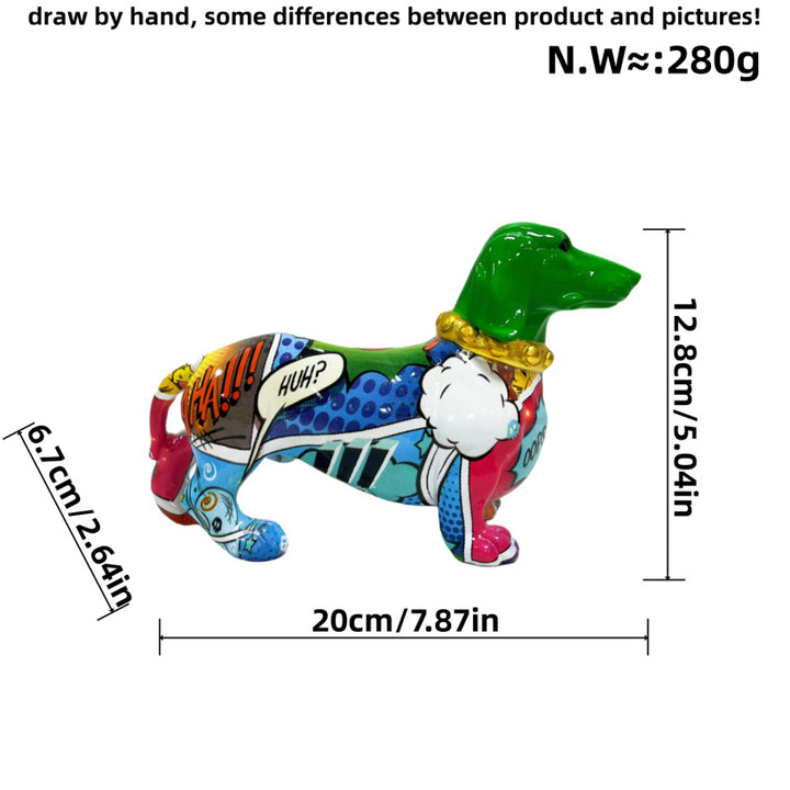 Creative decoration figure of a dachshund Kalsten