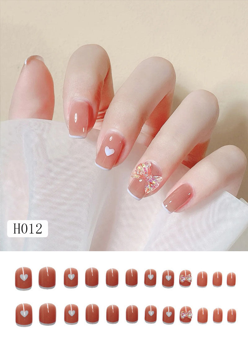 Artificial nail tips with bow design Kalsten