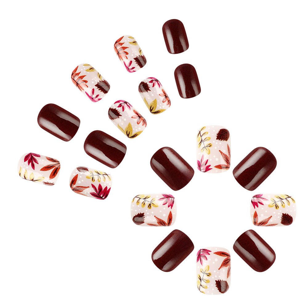 Autumn-Inspired Press-On Nail Art Kalsten