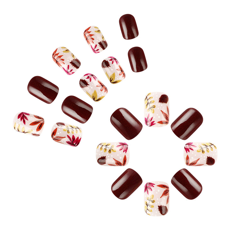Autumn-Inspired Press-On Nail Art Kalsten